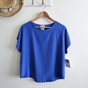 NWT Vintage Deadstock TR Bentley Royal Blue Top Made in USA Women's Size Medium
